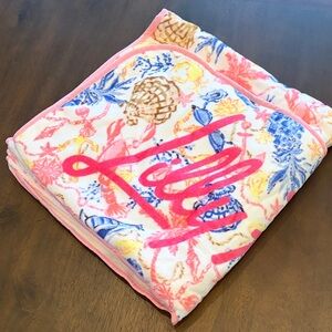 Lilly Pulitzer Vibrant Pink and Blue Beach Towel